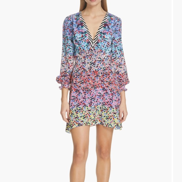 MOVING FLASH SALE Saloni Eve Floral Print Dress - Picture 1 of 16